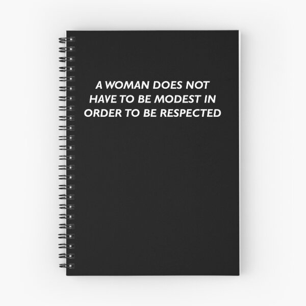Item preview, A Woman Does Not Have To Be Modest In Order To Be Respected Simple Typography Quote - White and Black designed and sold by annedesignco.