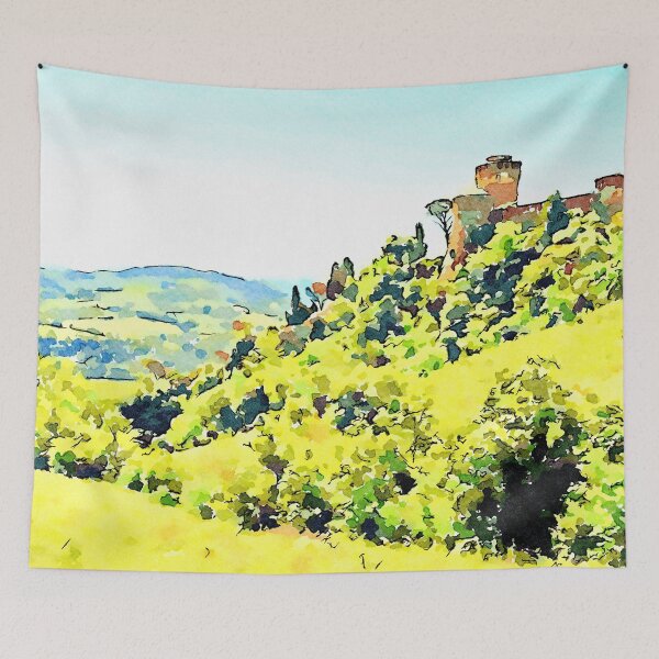 Item preview, Brisighella: landscape with castle designed and sold by Giuseppe Cocco.