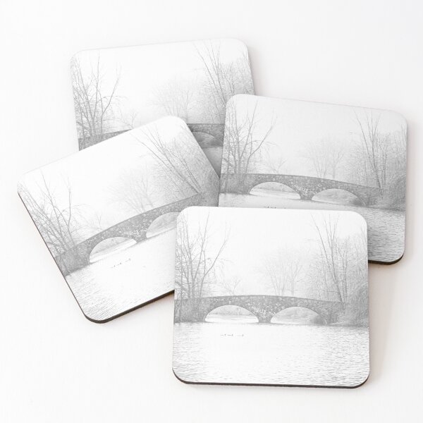 Item preview, Snow at Clove Lakes double bridge designed and sold by ShootFirstNYC.