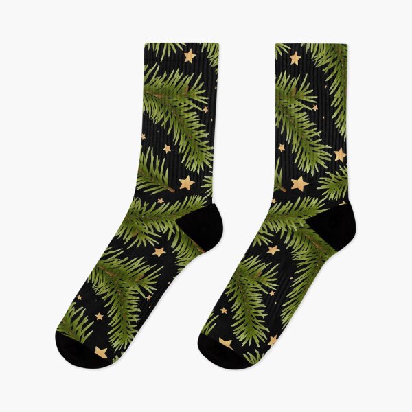 Item preview, Evergreen Forest Starry Night Pattern - Black designed and sold by Kraina.