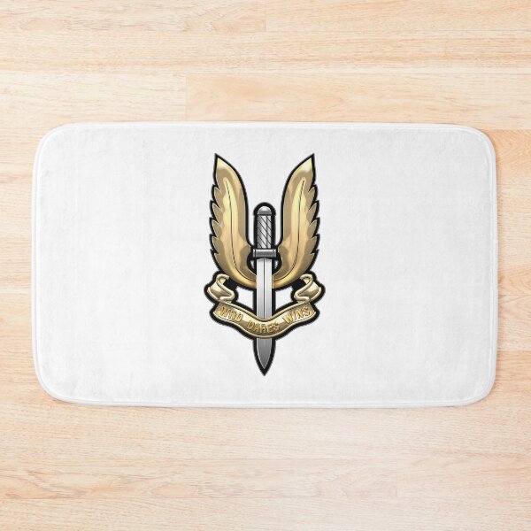 Item preview, Special Air Service - SAS Badge over White Leather designed and sold by Serge Averbukh Art Studio.