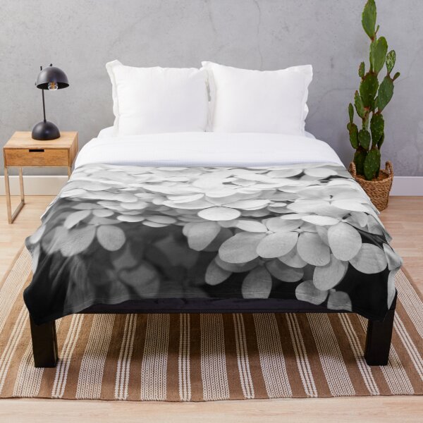 Item preview,  White Hydrangea Blossoms in Summer Garden Black and White designed and sold by Amy Mitchell.