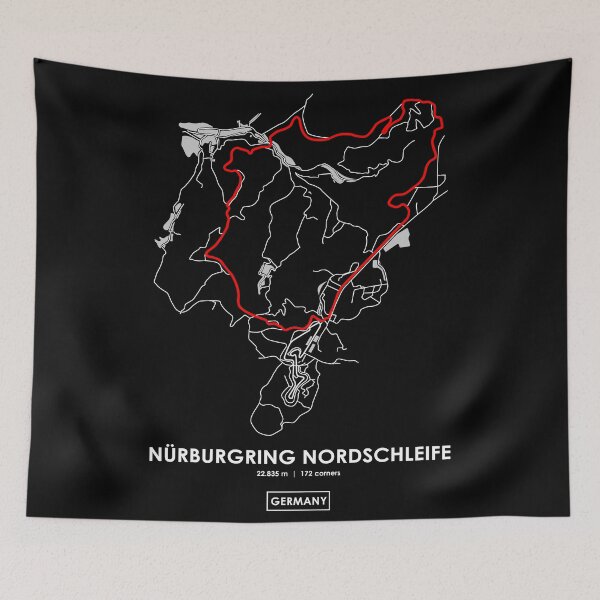 Item preview, NURBURGRING NORDSCHLEIFE - GERMANY TRACK MAP 2.0 RED designed and sold by andreanastasio.