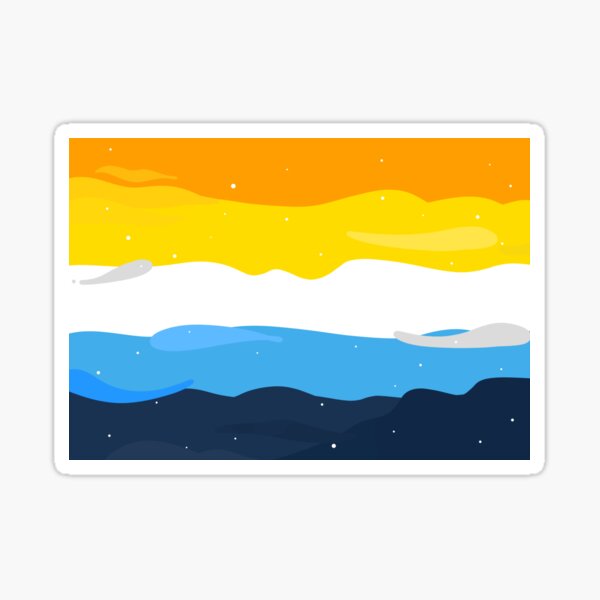 aro/ace flag Sticker