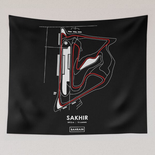 Item preview, SAKHIR - BAHRAIN TRACK MAP 2.0 RED designed and sold by andreanastasio.