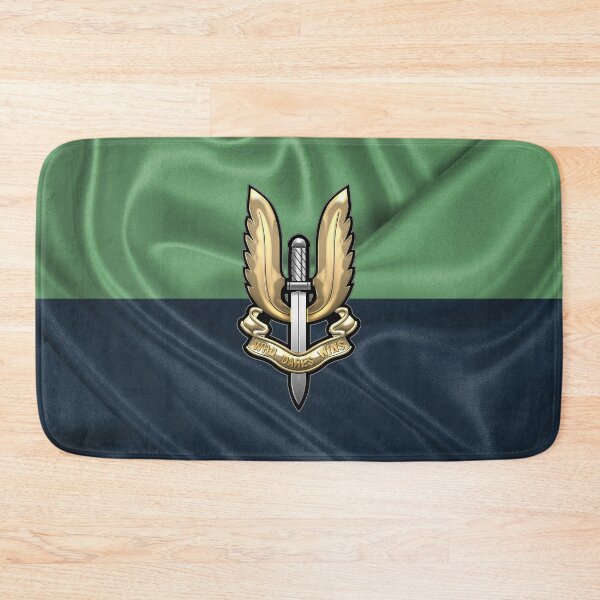 Item preview, Special Air Service - SAS Badge over Unit Flag designed and sold by Serge Averbukh Art Studio.