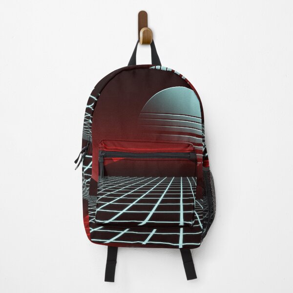 Item preview, Dark 80s Retrowave futuristic desert landscape with sunset designed and sold by Cursed Design.