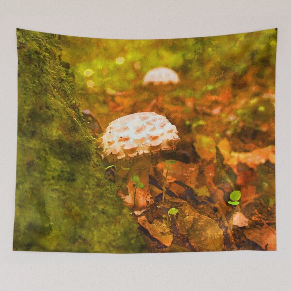Item preview, All Life Big and Small - A Forest Mushroom Micro Landscape designed and sold by TheBearandBunny.