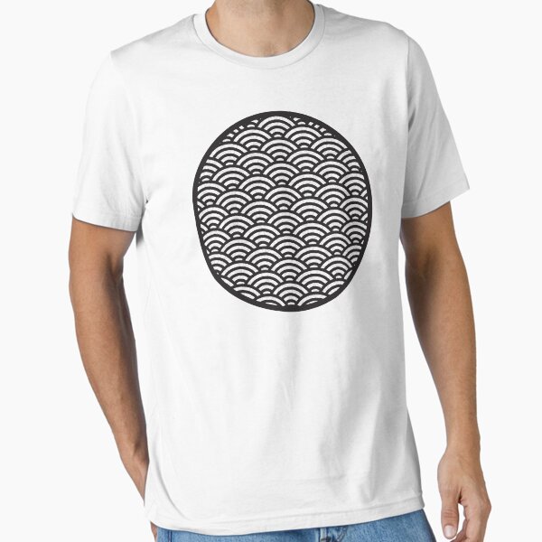 Seigaiha Traditional Japanese Pattern - Circle Essential T-Shirt