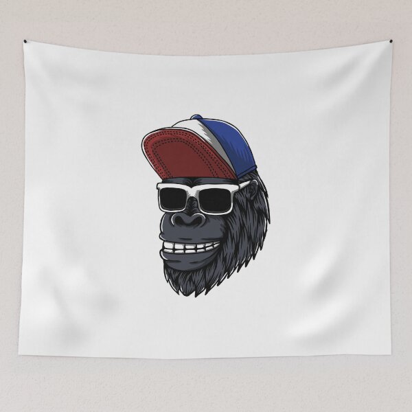Item preview, Gorilla head with cap and sunglasses designed and sold by Phate86.
