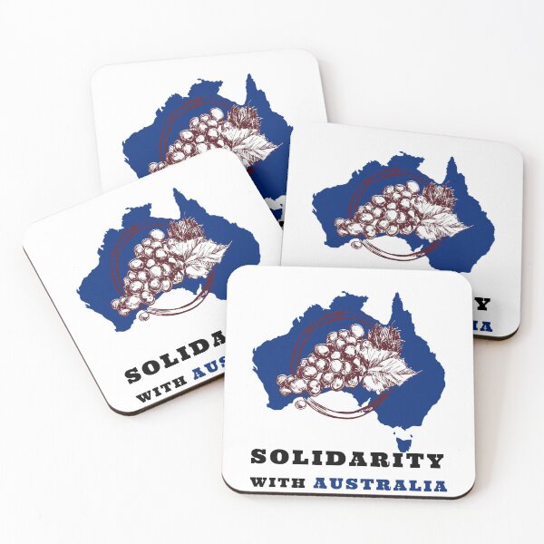 Item preview, SOLIDARITY WITH AUSTRALIA WINE AND SUPPORT OF FREEDOM AND HUMAN RIGHTS designed and sold by thebaronart.