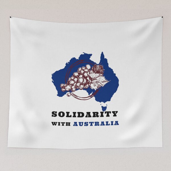 Item preview, SOLIDARITY WITH AUSTRALIA WINE AND SUPPORT OF FREEDOM AND HUMAN RIGHTS designed and sold by thebaronart.