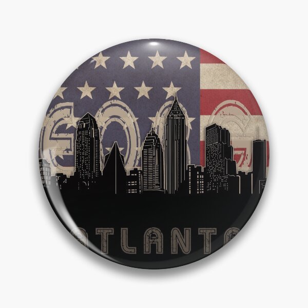 Item preview, atlanta skyline flag designed and sold by BekimART2.