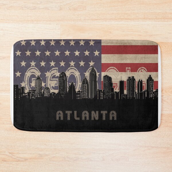 Item preview, atlanta skyline flag designed and sold by BekimART2.