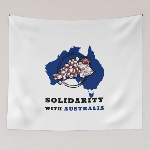 Item preview, SOLIDARITY WITH AUSTRALIA WINE AND SUPPORT OF FREEDOM AND HUMAN RIGHTS designed and sold by thebaronart.