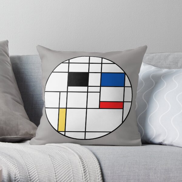 Mondrian style #4 Throw Pillow