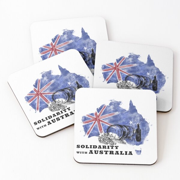 Item preview, SOLIDARITY WITH AUSTRALIA WINE AND SUPPORT OF FREEDOM AND HUMAN RIGHTS designed and sold by thebaronart.
