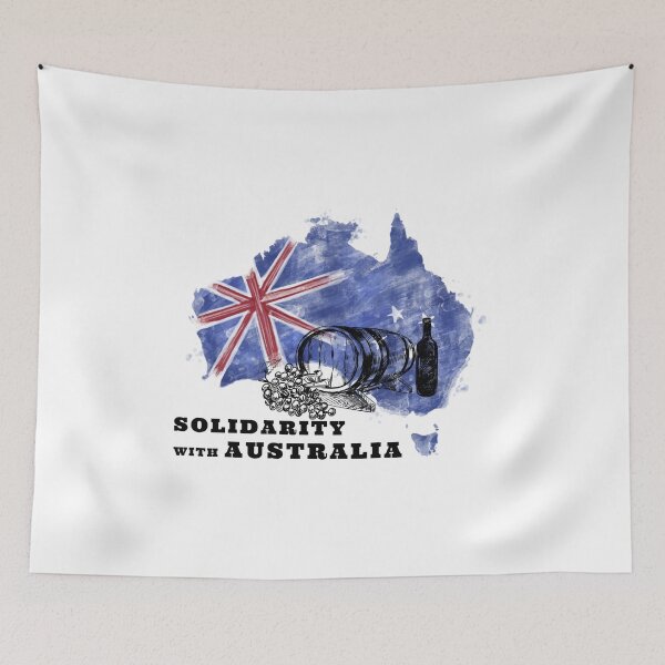 Item preview, SOLIDARITY WITH AUSTRALIA WINE AND SUPPORT OF FREEDOM AND HUMAN RIGHTS designed and sold by thebaronart.