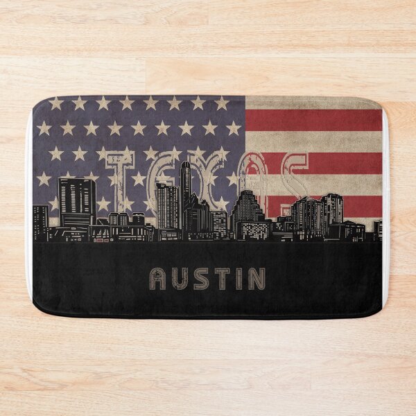 Item preview, austin skyline flag designed and sold by BekimART2.