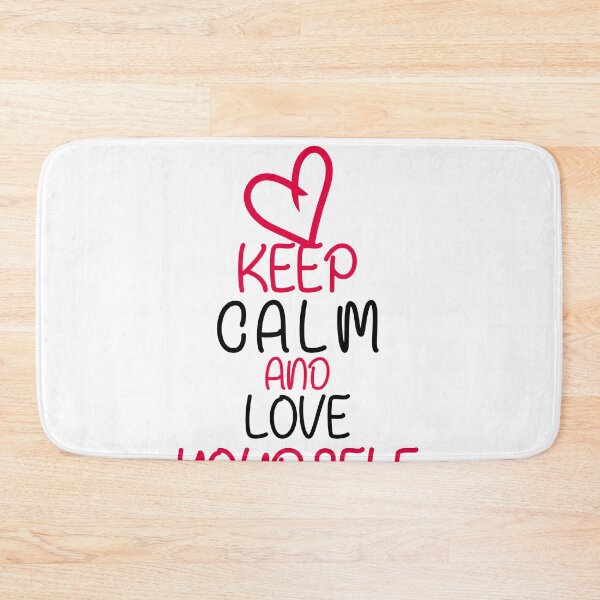 Item preview, Keep Calm and Love yourself, heart motivational quote designed and sold by chadtees.