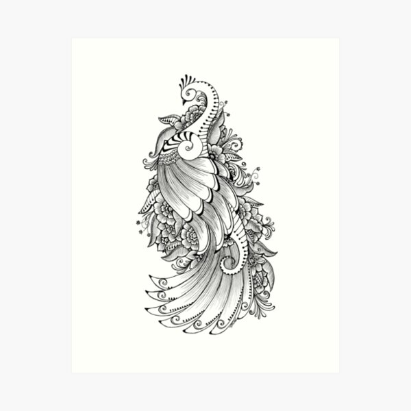 Zentangle Plume Mandala | Feather tattoos, Tattoos, Peacock feather tattoo