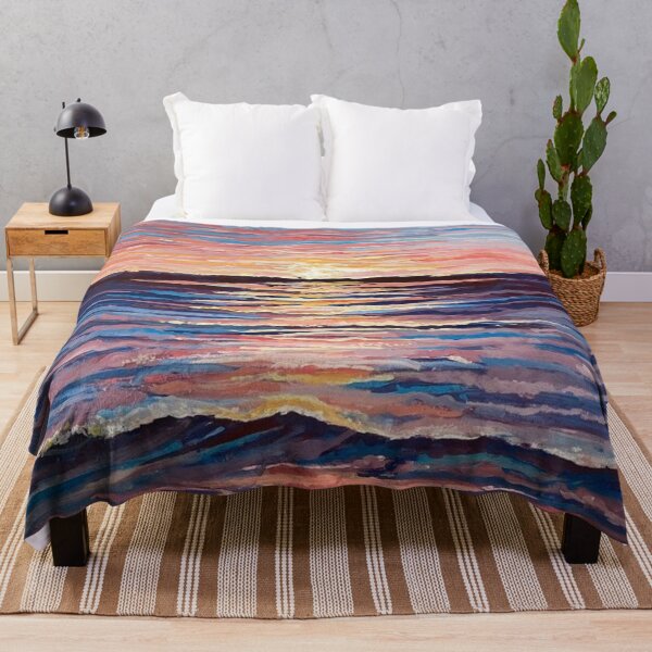 Item preview, Sunset at the beach painting print designed and sold by Devin Timpone.