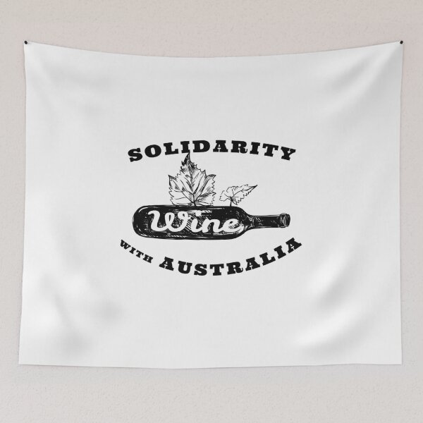 Item preview, SOLIDARITY WITH AUSTRALIA WINE BOTTLE AND SUPPORT OF FREEDOM AND HUMAN RIGHTS designed and sold by thebaronart.