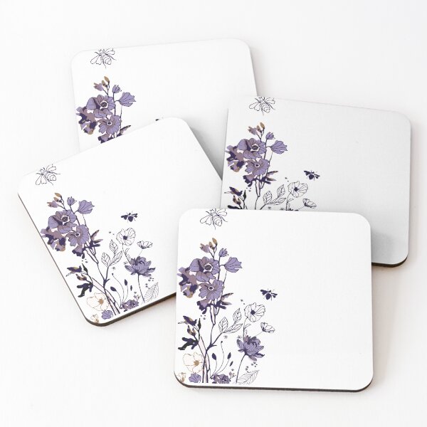 Item preview, Purple floral print designed and sold by Devin Timpone.