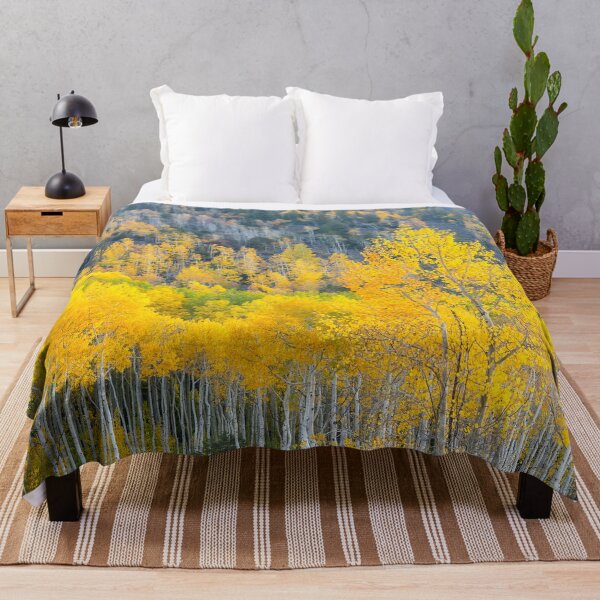Item preview, Wooden Fence and Aspen Trees in Autumn designed and sold by ScienceSource.