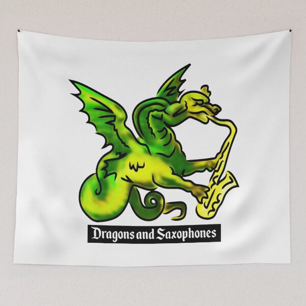 Item preview, Dragons and Saxophones designed and sold by Xdelacra.