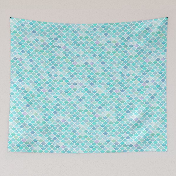 Item preview, scaly fish-mermaid pattern designed and sold by pixelcow333.