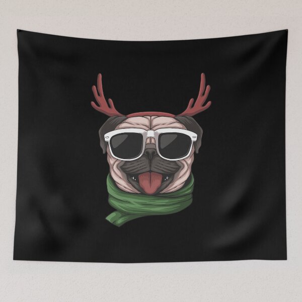 Item preview, Pug in the Christmas spirit designed and sold by Phate86.