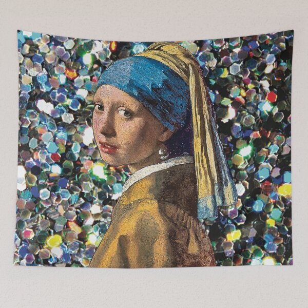 Item preview, Glitter Girl with a pearl earring designed and sold by Sshara.