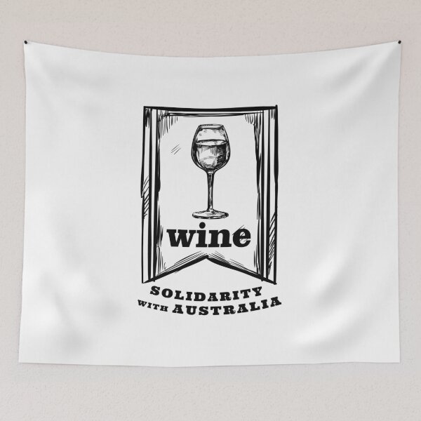 Item preview, SOLIDARITY WITH AUSTRALIA WINE GLASS AND SUPPORT OF FREEDOM AND HUMAN RIGHTS designed and sold by thebaronart.