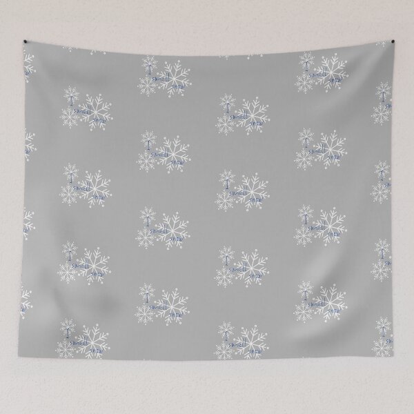 Item preview, Gilmore quote: 'I smell snow' on grey background designed and sold by rosemarydrawing.