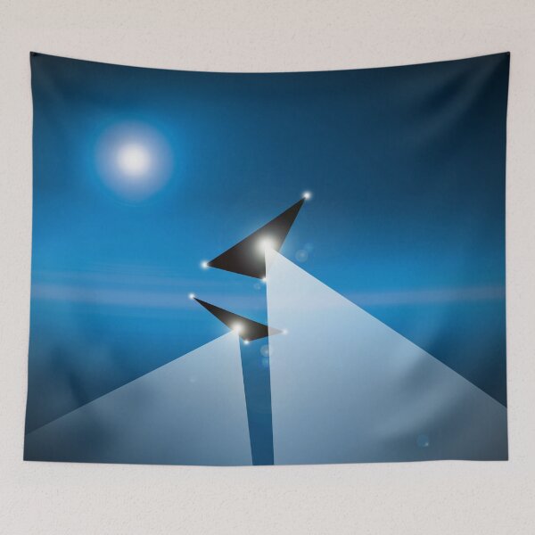 Item preview, Black Triangle - UFO on Blue Sky designed and sold by QuarterMoon.