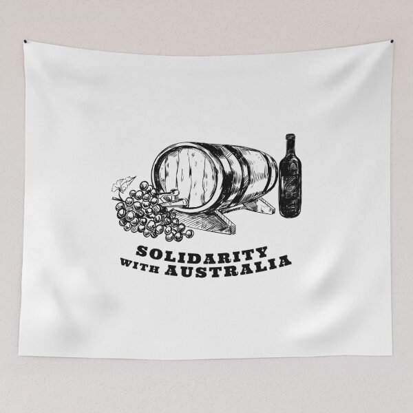 Item preview, SOLIDARITY WITH AUSTRALIA WINE AND SUPPORT OF FREEDOM AND HUMAN RIGHTS designed and sold by thebaronart.