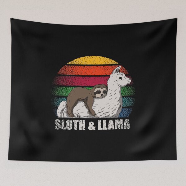 Item preview, Sloth and Llama Retro designed and sold by Phate86.