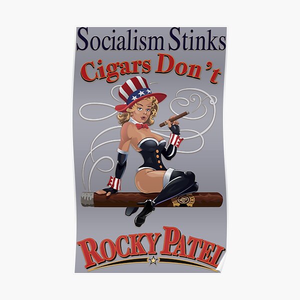 Le socialisme pue la conception de cigares Poster