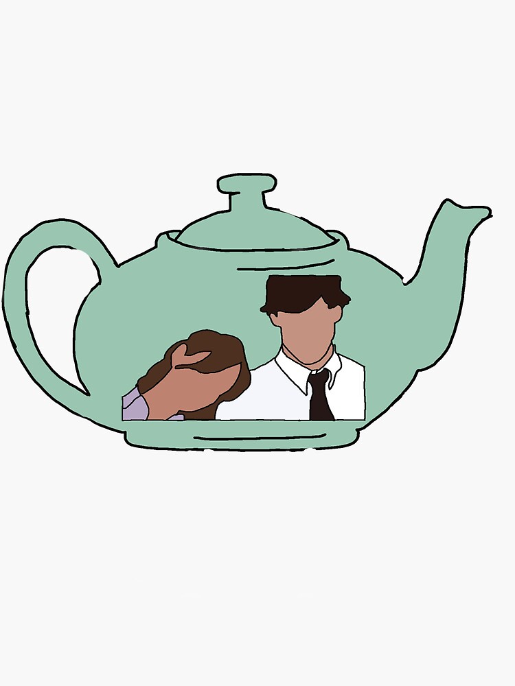 "Jim and Pam Teapot" Sticker for Sale by sunshine210 Redbubble