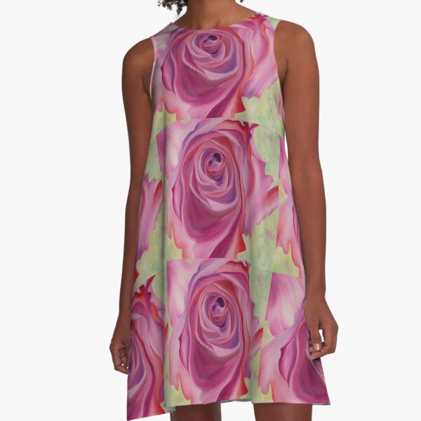 Scented Rose A-Line Dress