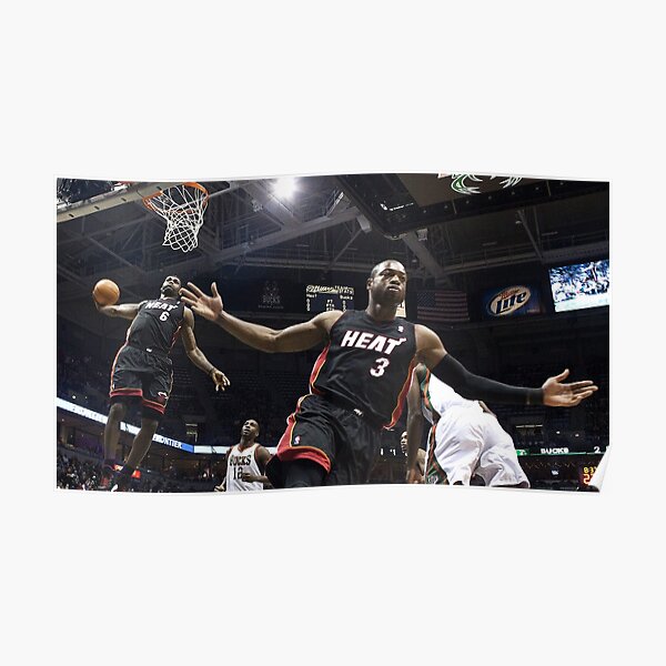 Dwayne Wade à LeBron Alley-oop Poster