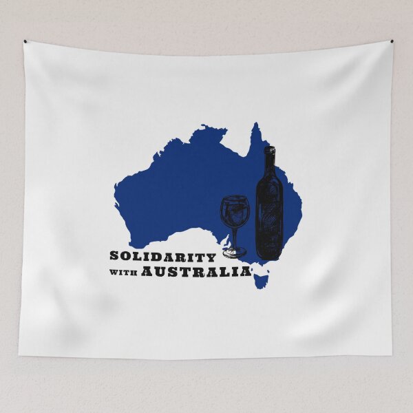 Item preview, SOLIDARITY WITH AUSTRALIA WINE AND SUPPORT OF FREEDOM AND HUMAN RIGHTS designed and sold by thebaronart.
