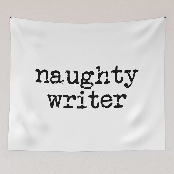 Item preview, naughty writer in black designed and sold by TeaRoseWriter.