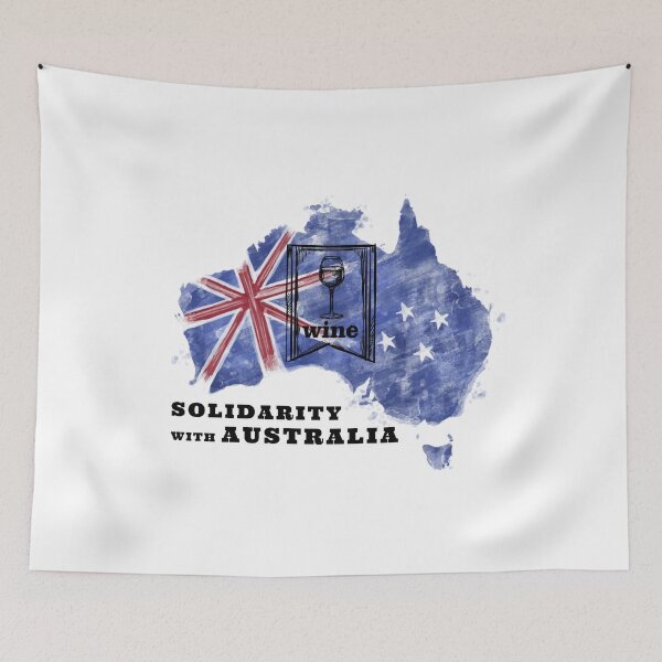 Item preview, SOLIDARITY WITH AUSTRALIA WINE AND SUPPORT OF FREEDOM AND HUMAN RIGHTS designed and sold by thebaronart.