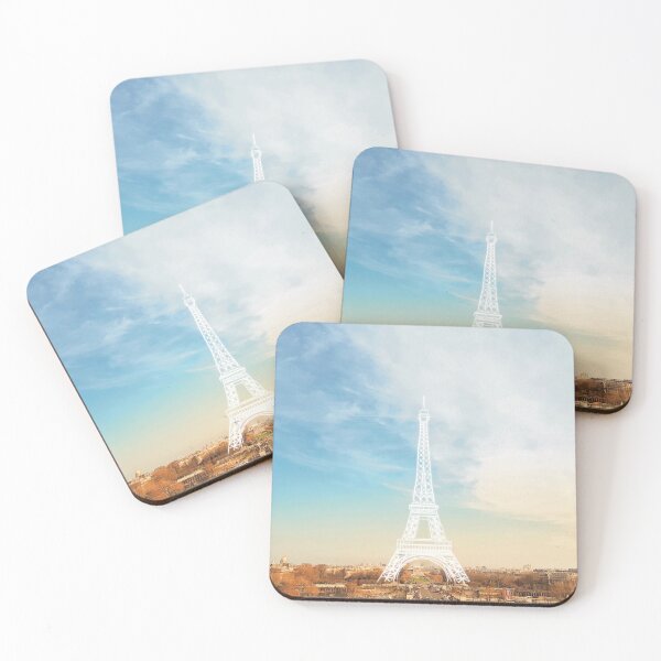 Item preview, Paris Landscape with Minimalist Eiffel Drawing designed and sold by Zetsmo.