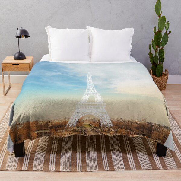 Item preview, Paris Landscape with Minimalist Eiffel Drawing designed and sold by Zetsmo.