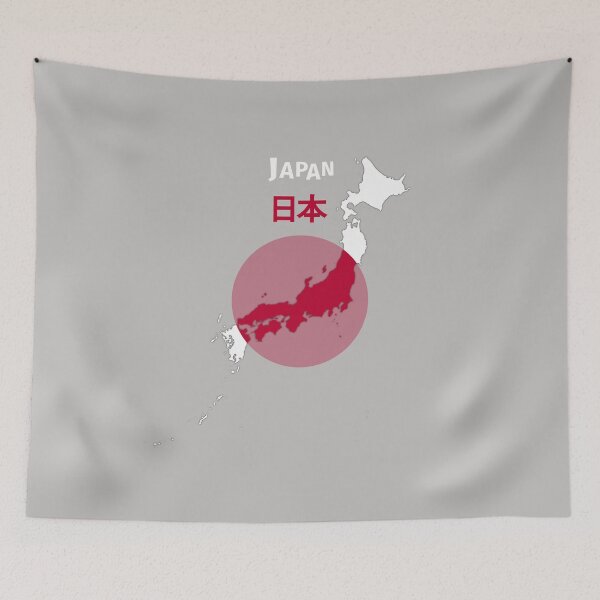 Item preview, Flag Map of Japan, Japan Map Outline with National Flag Inside designed and sold by mashmosh.