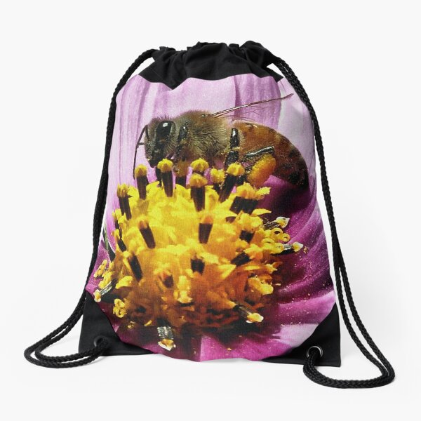 Bee Collecting Nectar and Pollen Tote Bag by Dottie Visker - Fine Art  America