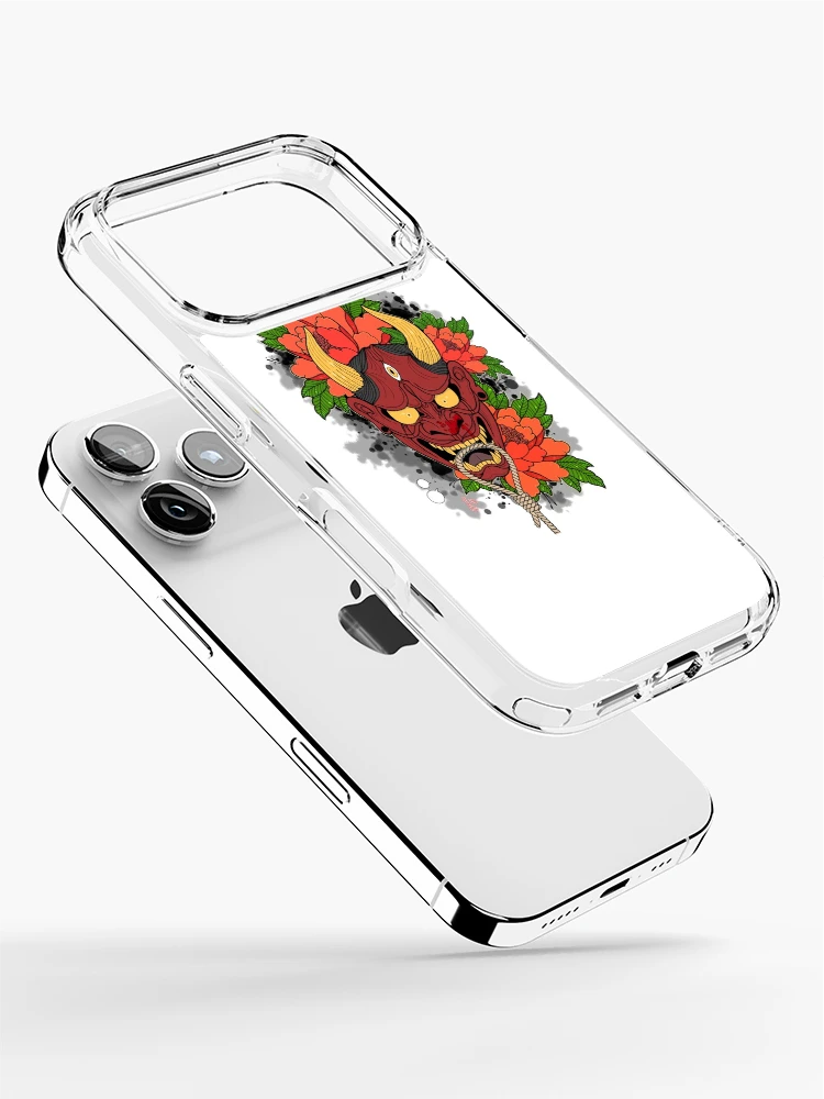 Thumbnail 2 of 5, iPhone Case, Oni Mask Tattoo designed and sold by Rabbid--Rabbit.